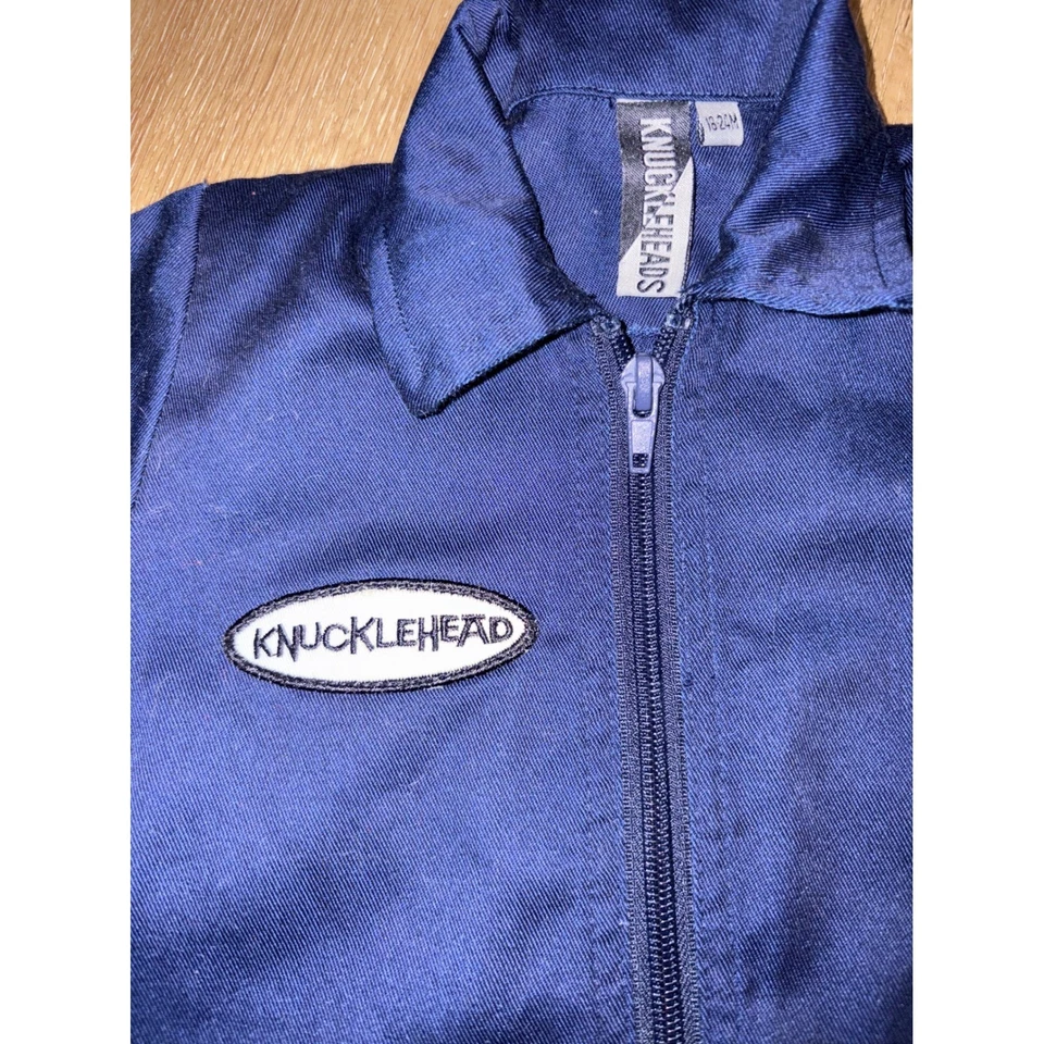 Mono de bebé Knuckleheads mono mecánico body azul marino 18-24 meses Foto 2 de 3