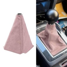 Car Shift Boot Cover, Stick Shift Cover, Suede Leather Manual Automatic Pink