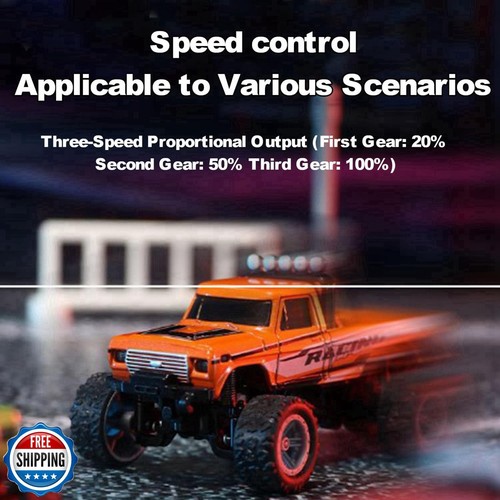 EXVQMU Mini RC Car, 1/64 Scale Mini Remote Control Monster Truck with Trailer - Picture 3 of 5