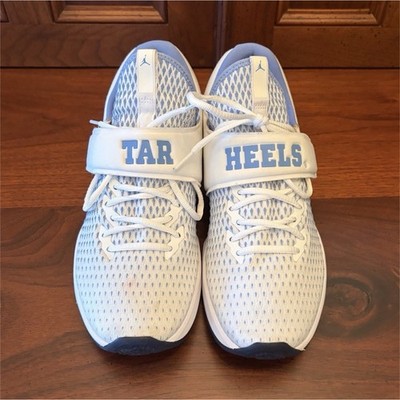 Jordan Tar Heels Men's White Light Blue Low Top Athletic Sneakers UNC College