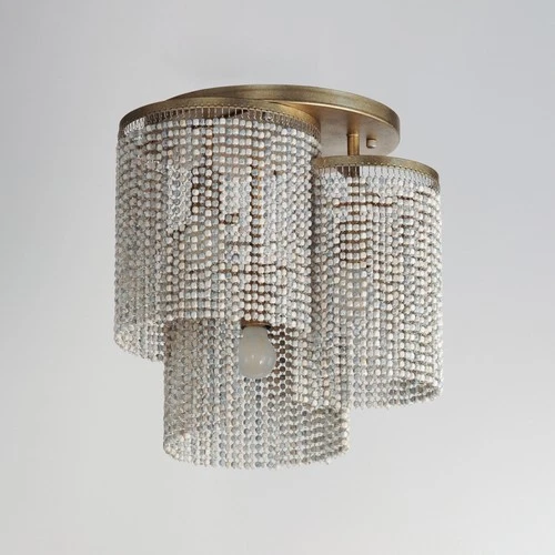 Maxim 22463WWD Fontaine 3 Light 16"W Flush Mount Ceiling Fixture - Silver - Picture 2 of 4