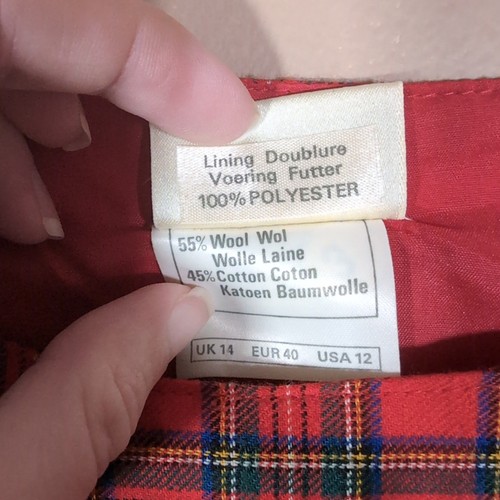 Laura Ashley Mother & Child Dress Size 12 Plaid Tartan Vintage 80s 90s Prairie - Picture 6 of 9