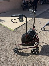 Drive deluxe 3-Wheel Rollator Walker Foldable, All Terrain 8  Wheels