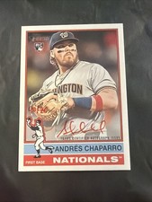 ANDRES CHAPARRO 2025 Topps Heritage High Red Ink Auto # 40/76 NATIONALS RC 🔥🔥
