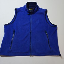 Eddie Bauer EBTEK Men's Size L Blue Fleece sweater Vest winter USA Made