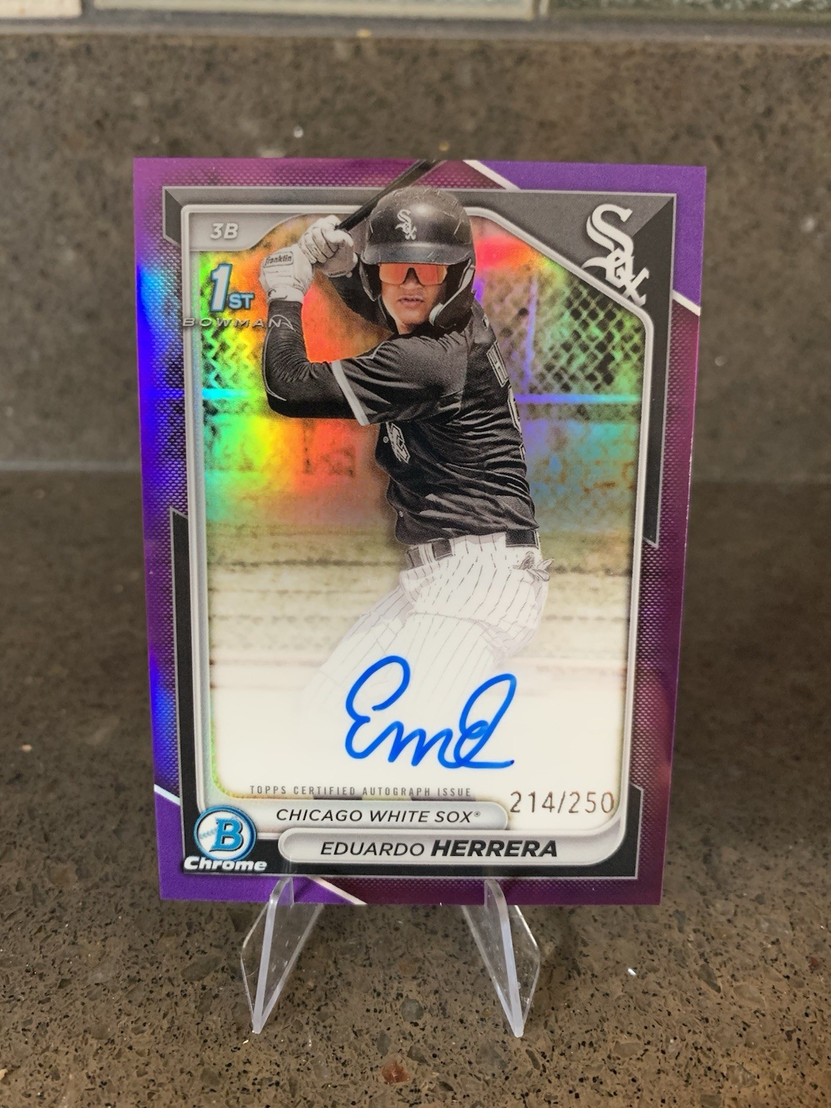 2024 Bowman Chrome Prospect Purple Refractor /250 Eduardo Herrera Auto #CPA-EH