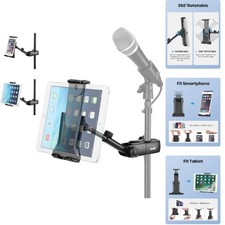Image of Clip-On Adjustable Tablet Stand for Smartphones & Tablets – Perfect for Events