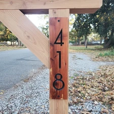 Mailbox Sign Carved Wood Home Street Numbers Address Plaque 15 Inch Post Custom