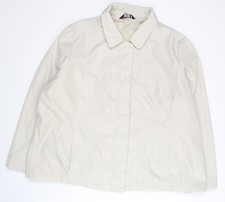 BM Womens Beige XL Basic Jacket Polyester Mid-Length Casual