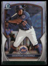 Daiverson Gutierrez Rookie 2023 Bowman Draft Chrome Refractors New York Mets