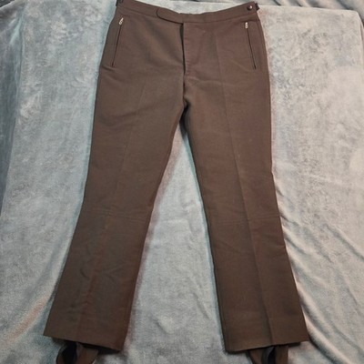 Bogner Fortiss Vintage Men Ski Pants 36 Brown Wool Blend Stirrup Western Germany