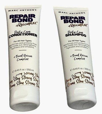 Marc Anthony Repair Bond Shampoo & Conditioner Rescuplex Daily Care  Set 8.45 Oz