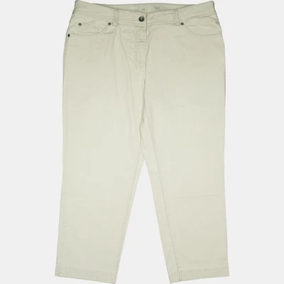 GERRY WEBER 46R Jeans Hose Beige Damen 7/8 ankle Danny Stretch high Straight W36 - Bild 1 von 4