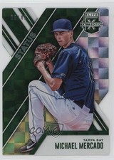2017 Panini Elite Extra Edition Status Emerald Die-Cut 9/49 Michael Mercado 0q3