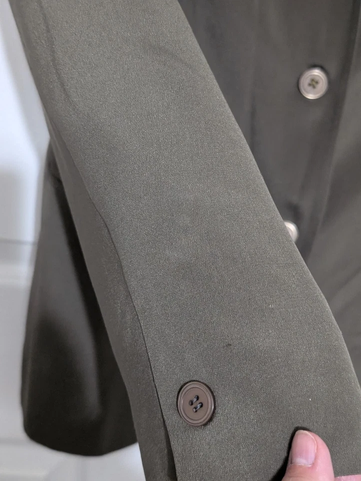 Style & Co De Colección Talla 12 100% Seda Chaqueta Y Pantalones Traje Negocios Power Traje Foto 4 de 4