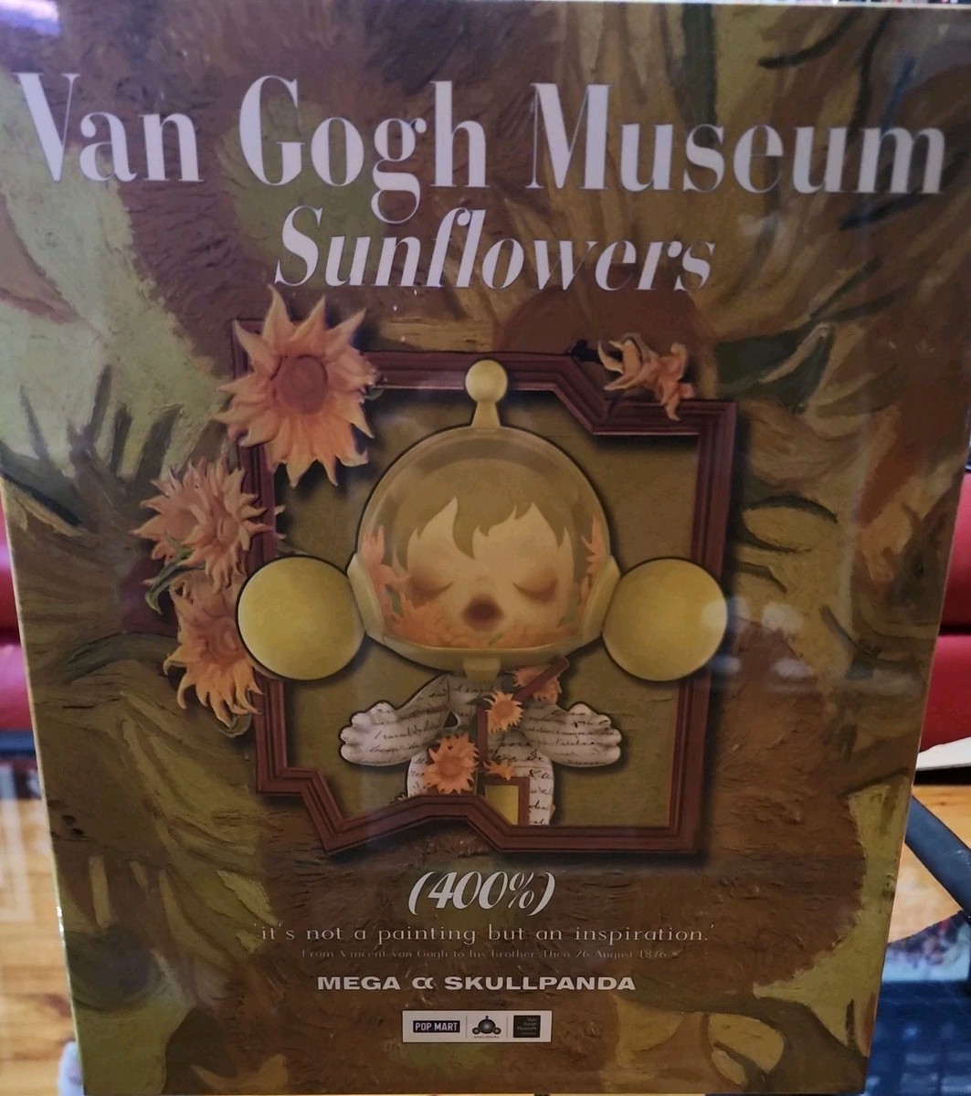 MEGA SKULLPANDA 400% x Van Gogh Museum Sunflowers SEALED NEW