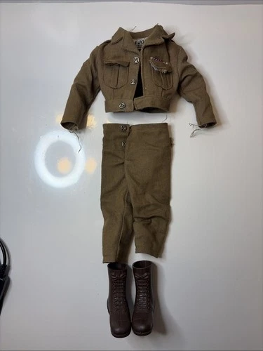 Hasbro Vintage 1964 GI Joe Brown Military Police Jacket & Pants W/Boots Outfit!