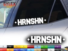 HRNSHN Aufkleber 2xSticker Motorrad Auto Fun einfarbig 5/10/15/20/25/30cm