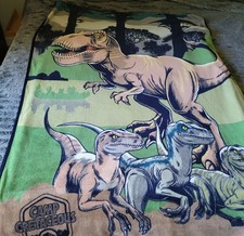 Official Jurassic World Camp Cretaceous Kids Throw Blanket 60"x46" Bedding Dino