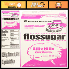 Pink Vanilla Floss Sugar - 1/2 Gallon Carton for Cotton Candy Machines