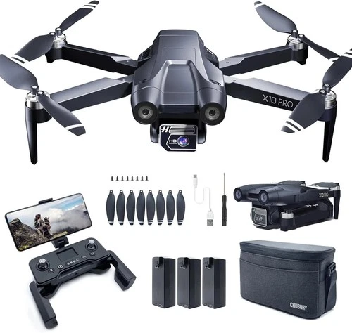 CHUBORY X10 PRO GPS Drone with Camera for Adults 4K UHD, 90 Min Long Flight Time