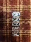 5 x 1g .999 Fine Silver Buffalo Design Bars