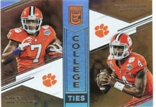 DESHAUN WATSON MIKE WILLIAMS 2017 DONRUSS ELITE COLLEGE TIES ROOKIE RC CLEMSON