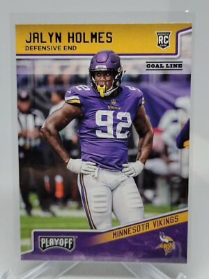 Minnesota Vikings 2018 Panini Playoff Blue Goal Line #265 Jalyn Holmes RC A3A