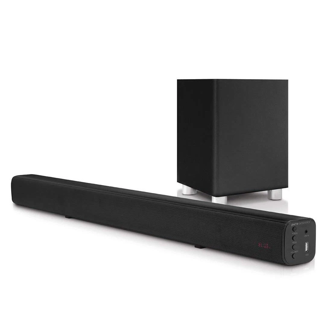 Pure acoustics wireless surround bar 2025 and subwoofer