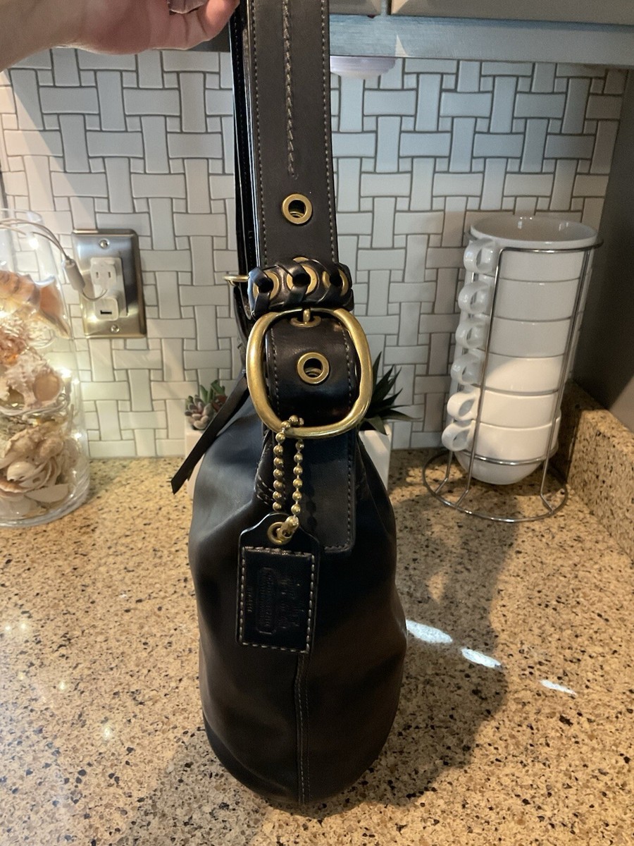 Coach Vintage Bleecker Tattersall Vachetta Duffle Bucket Bag