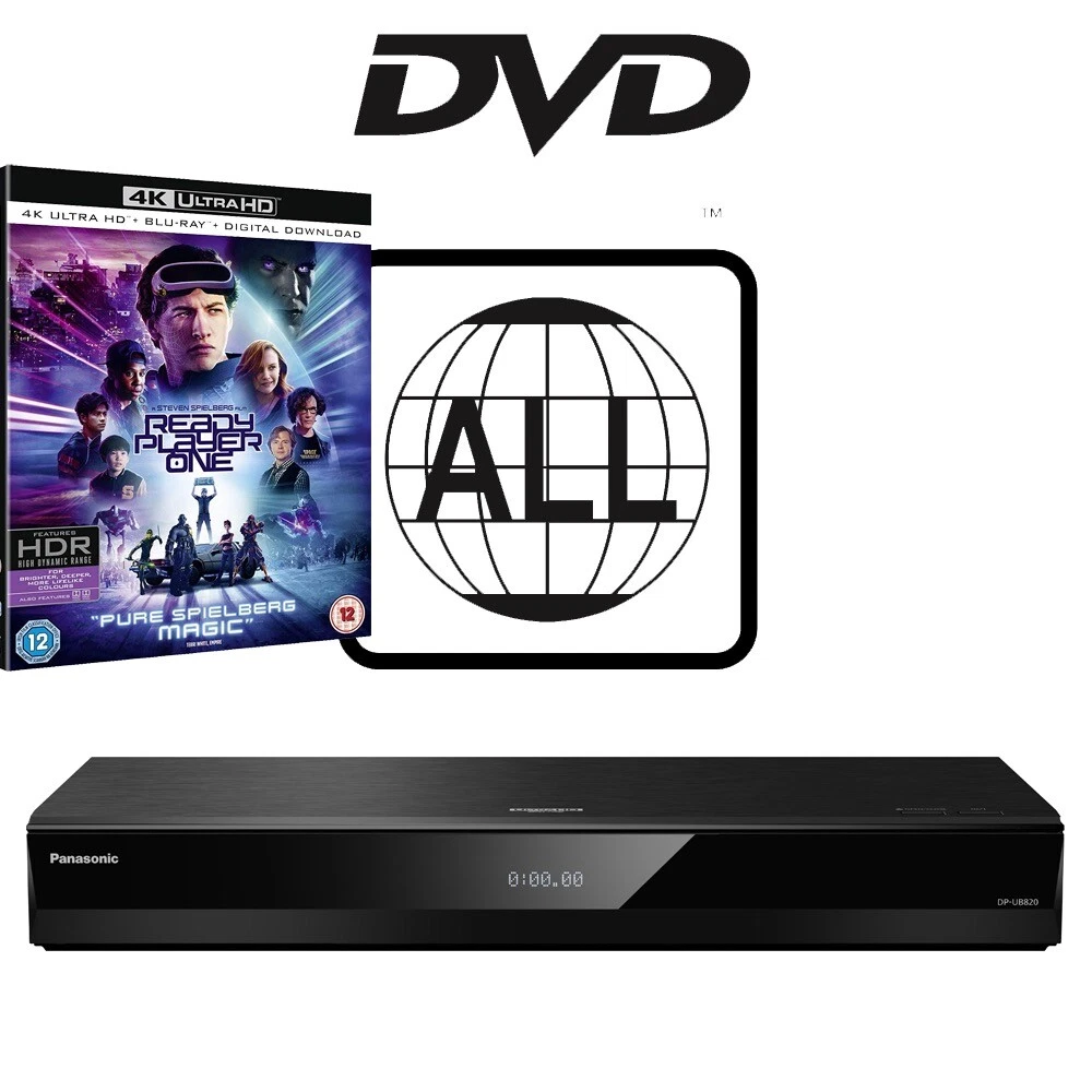 Panasonic Blu-Ray Player DP-UB820 MultiRegion For DVD 4K & Ready.