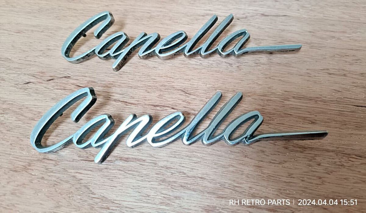 Mazda Capella RX-2 616 Fender Side Metal Badge Emblme Coupe Sedan
