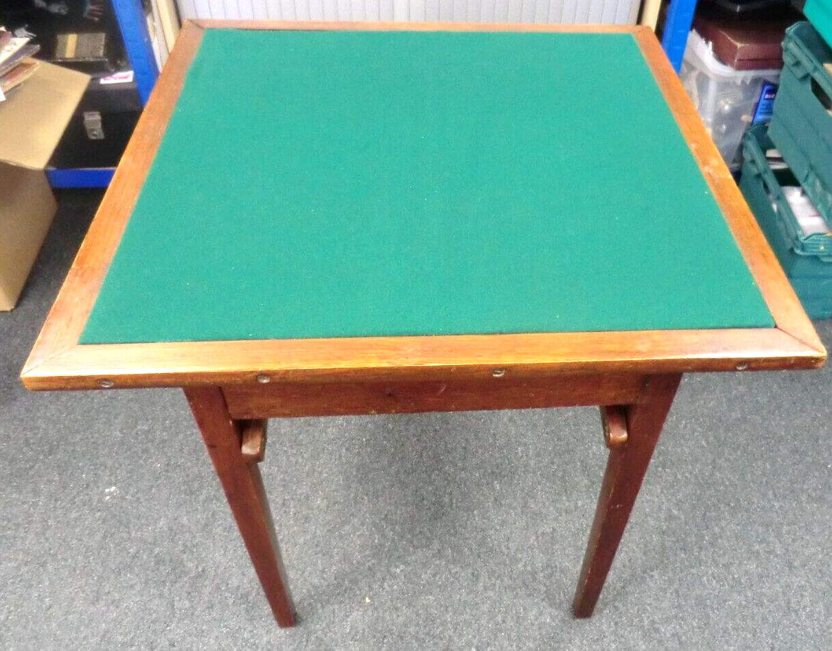 EARLY 20th Century "ATCRAFT OF LONDON" Oak Folding Card Table With