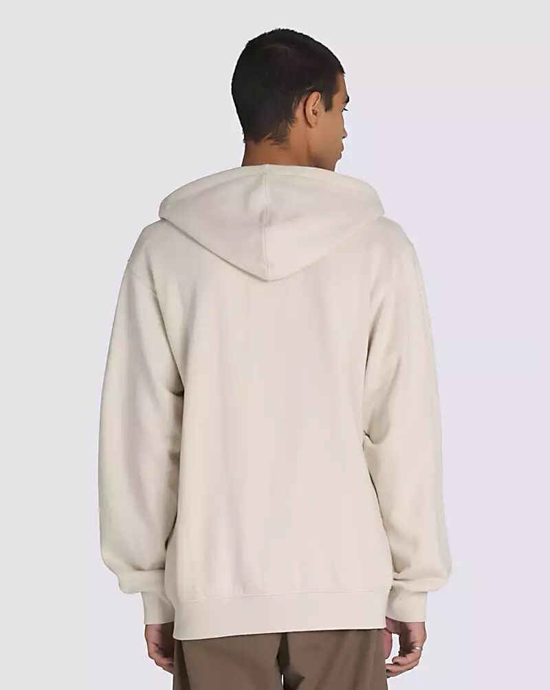 Vans Men's Pine Needle Full Zip Hoodie In Oatmeal Beige Size XL