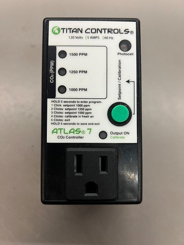 Titan Controls Atlas 7: CO2 PPM Controller- CO₂ Controller for Grow Rooms