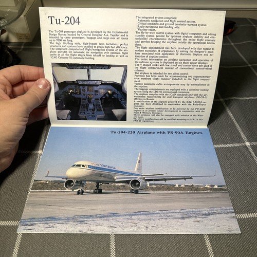 AVIAEXPORT TU204 AEROFLOT SOVIET AIRLINES BROCHURE VINTAGE 1980s SEAT CHART - Picture 7 of 10