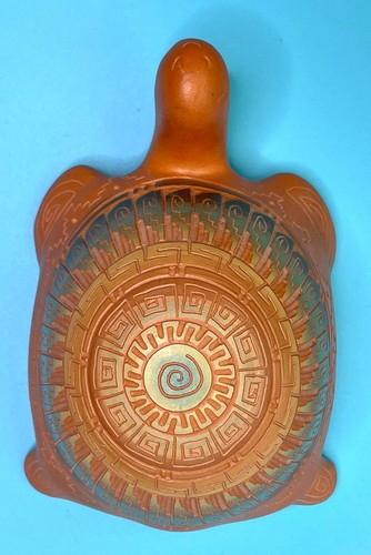 Navajo Clay Handmade Native Indigenous American Turtle By Vanessa Charlie Diné - 第 3/11 張圖片