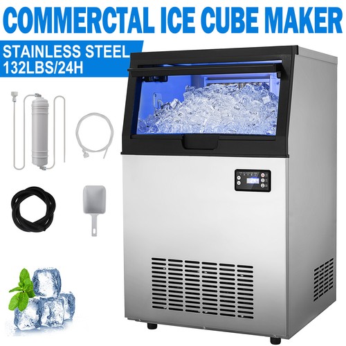 132LB/24H Commercial Builtin Ice Maker Undercounter Freestand Ice Cube