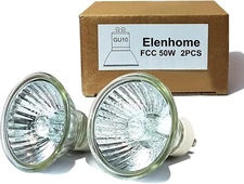 Elenhome 120v 50W GU10 Bulb for Candle Warmer Lamp, 2pcs gu10+c Gu10-2