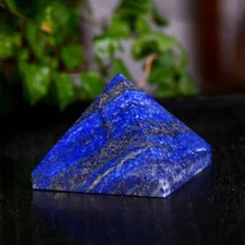Rare Natural lapis lazuli Quartz Crystal Pyramid Gemstone Decoration Healing 1Pc