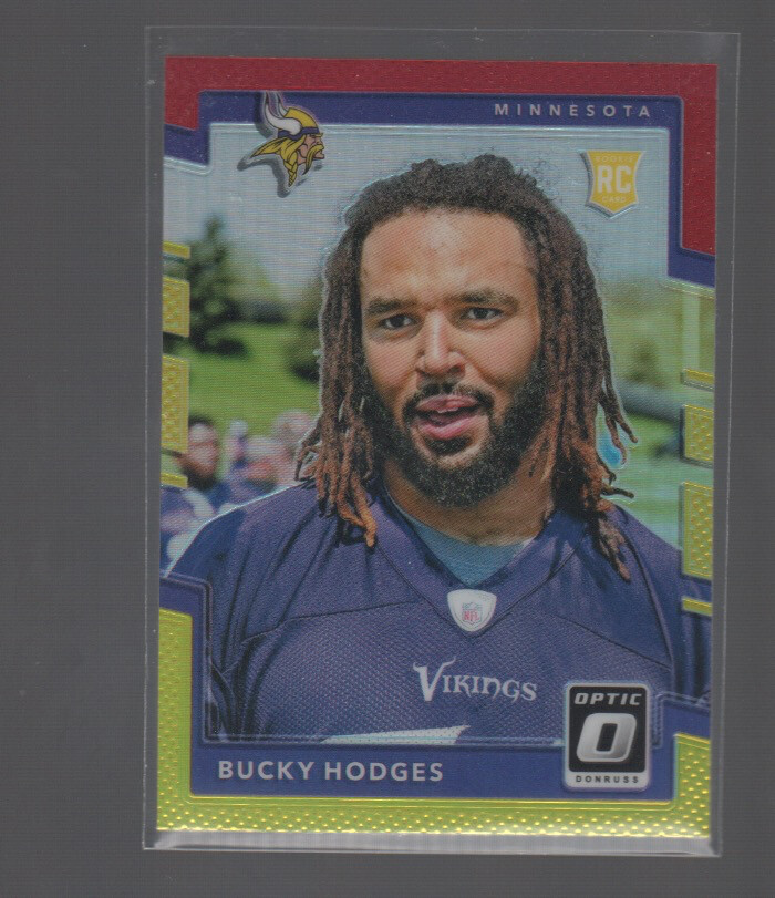 BUCKY HODGES 2017 PANINI DONRUSS OPTIC RED YELLOW PRIZMS ROOKIE CARD #107