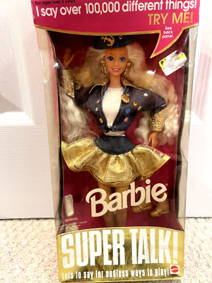 Mattel Super Talk! Barbie Doll ''Says 10,000 different things'' 1995 #14308