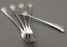 5 Kuchengabeln Chippendale 800er Silber Gebr&uuml;der Koeberlin D&ouml;beln Gabeln (ABP)