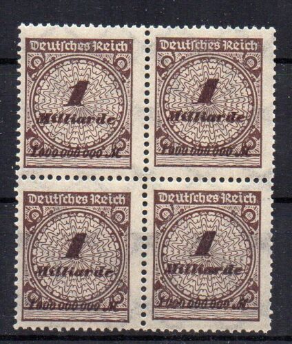 Germany Deutsches Reich 1923 block of four Inflation 1 Milliard RM K14 - Picture 1 of 1