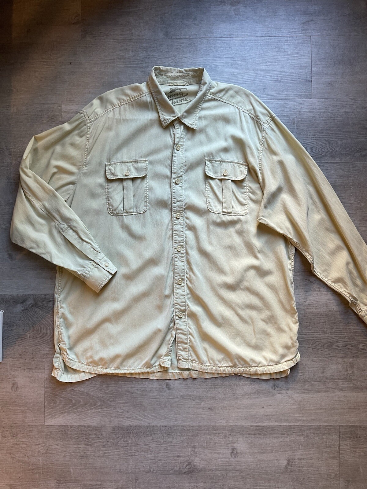 Tommy Bahama Mens Yellow Long Sleeve Button Front