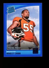 2018 Donruss #319 Bradley Chubb Broncos Dolphins RC Rookie Blue Press Proof QTY