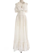 Hemant & Nandita NWT Juhi Sleeveless Maxi Dress Size Medium in Solid White