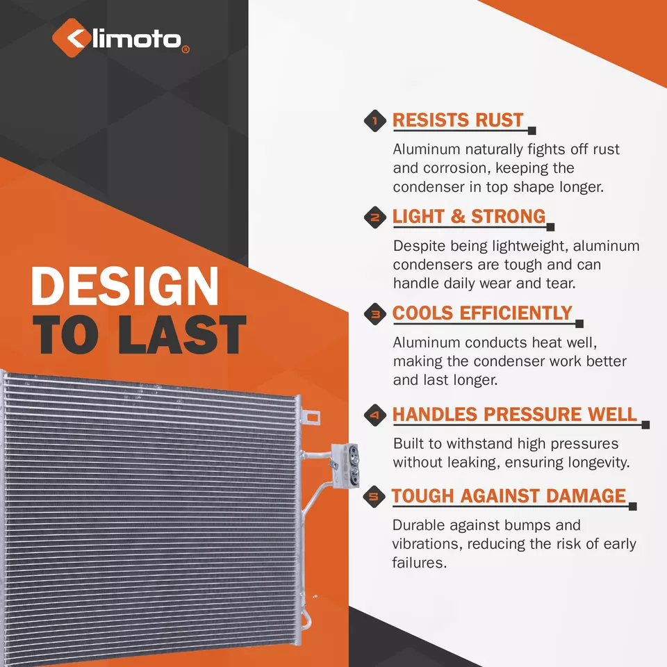 AC Condenser For Dodge Ram 1500 Van 2003-1998 - Image 3 of 4