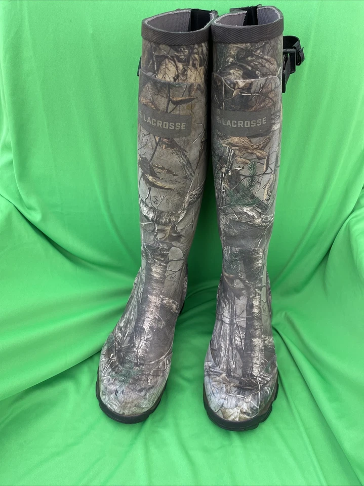 Lacrosse Quad Core4x Burly Rubber Boots Realtree Hardwoods Camo 18" Men's Size 6 - Image 2 of 4