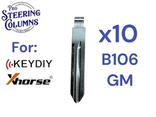 10x XHORSE KEYDIY UNIVERSAL FLIP KEY REMOTE KEY BLADES UNCUT FOR GM B106